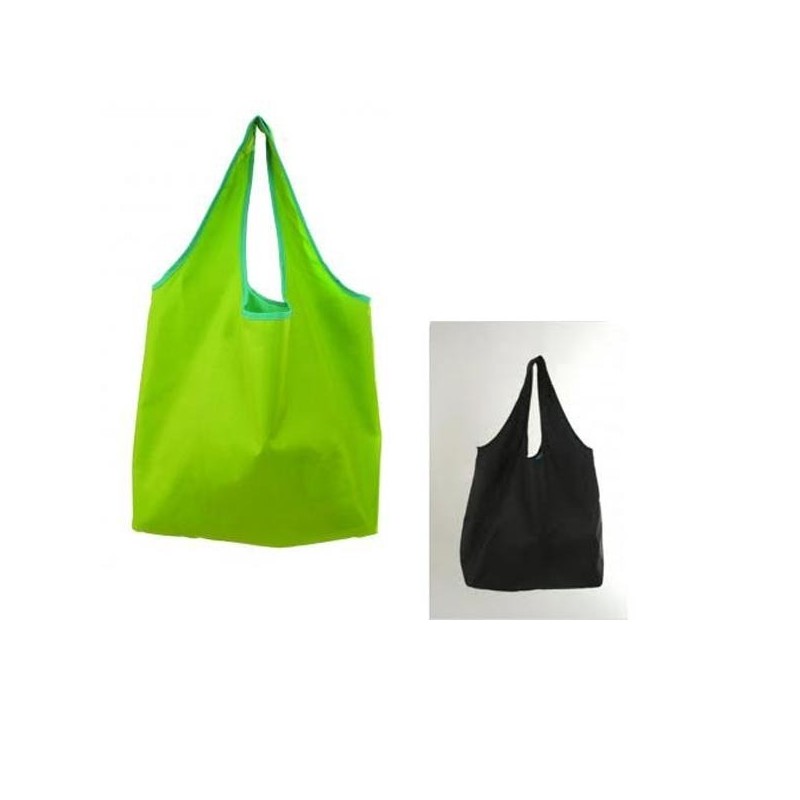 Bolsa de compra reutilizable y reversible (Color Negro)