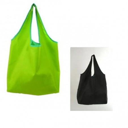 Bolsa de compra reutilizable y reversible (Color Negro)